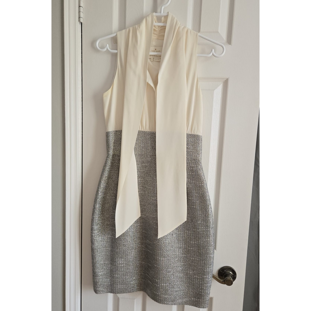 Kate Spade Cream and Gray Mini Dress